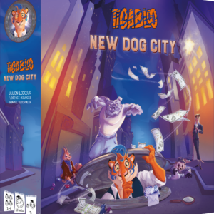 Illustration de la boite de jeu NEW DOG CITY, première Aventure de TIGABLOO